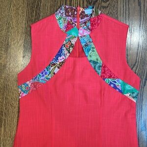 Utopia linen dress made in Singapore.US size equivalent 6.